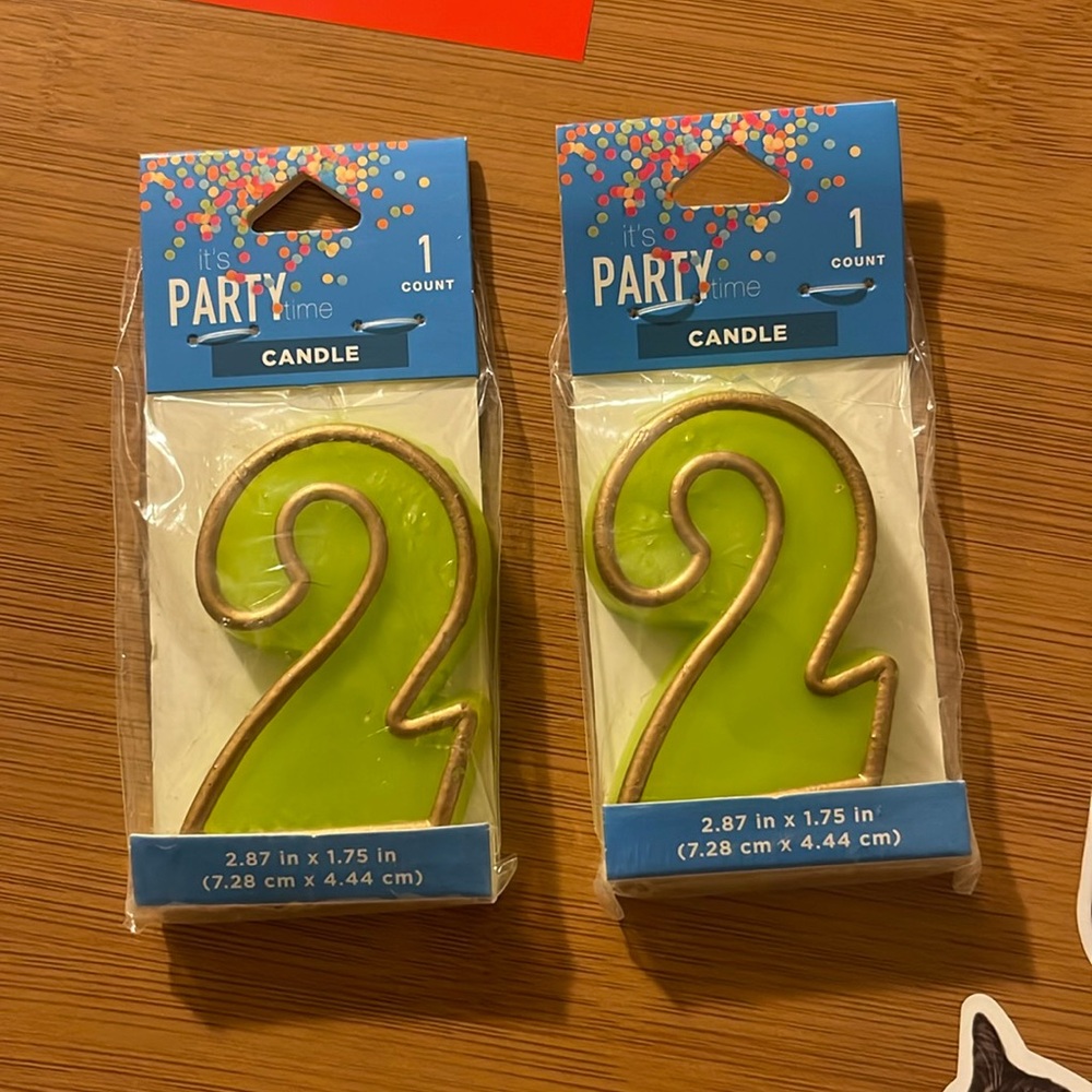 Bundle of (2) #2 Numeric Candles